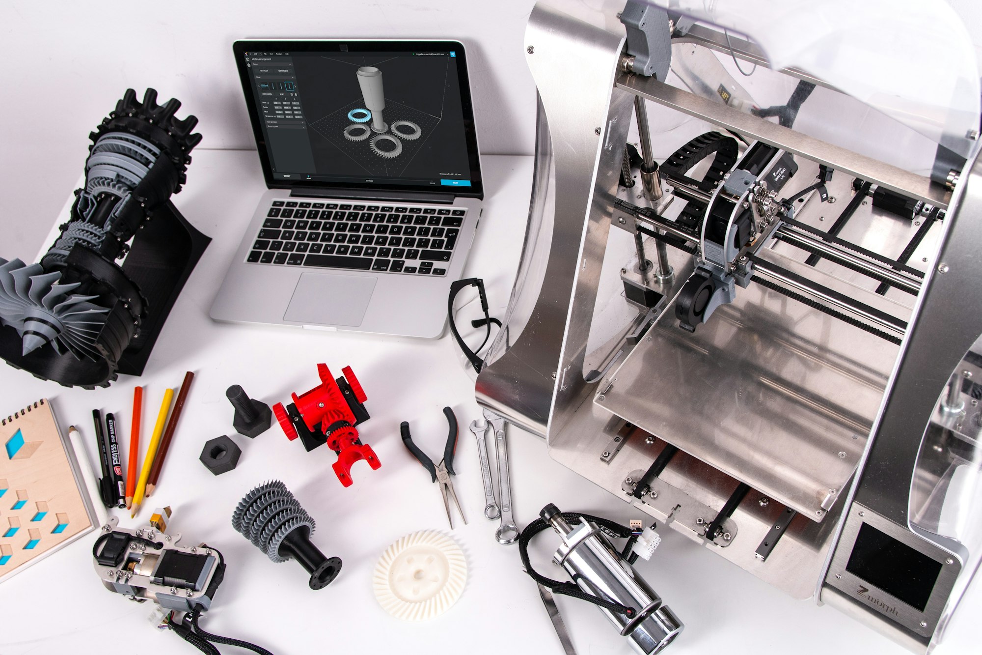 3D printer and machined prototype components